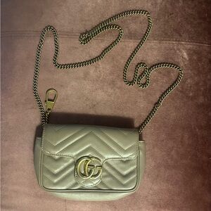 Gucci Marmont super mini bag taupe